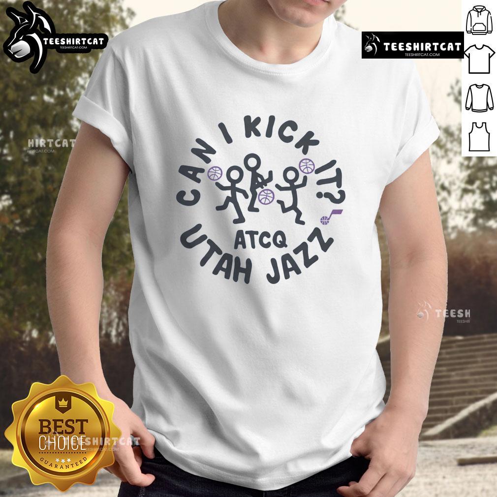 Alt Text: Premium A Tribe Called Quest X Utah Jazz Can I Kick It T-Shirt featuring bold graphics and vibrant colors.