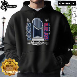 Premium Blue Jays 2025 World Series Match-Up Hoodie featuring vibrant team colors and stylish design for fans.