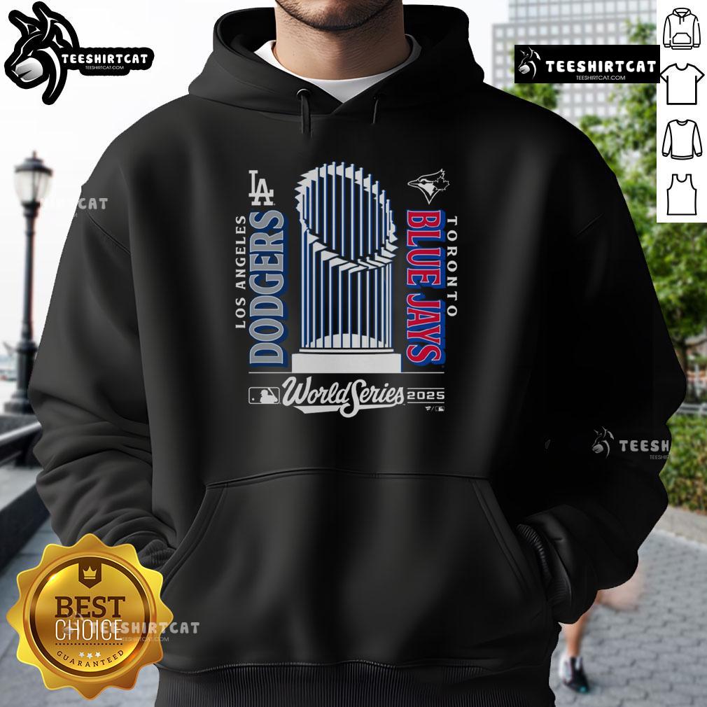 Premium Blue Jays 2025 World Series Match-Up Hoodie featuring vibrant team colors and stylish design for fans.