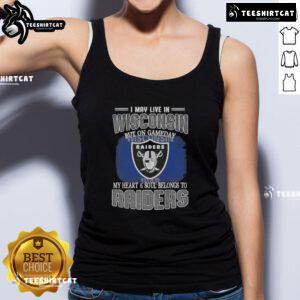 Premium Raiders tank top showcasing pride for the team, perfect for Wisconsin fans on game day.