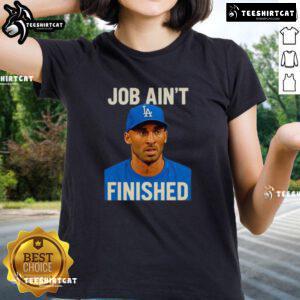 Premium Kobe Bryant 'Job Ain't Finished' ladies tee in stylish design, perfect for fans honoring the basketball legend.