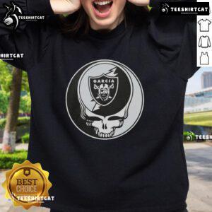 Premium NFL Oakland Raiders Grateful Dead Stealie sweatshirt featuring iconic graphics and comfortable fit.