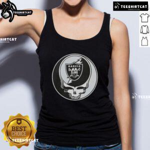 Stylish Premium NFL Oakland Raiders Grateful Dead Stealie Tank Top featuring vibrant graphics and a comfortable fit.