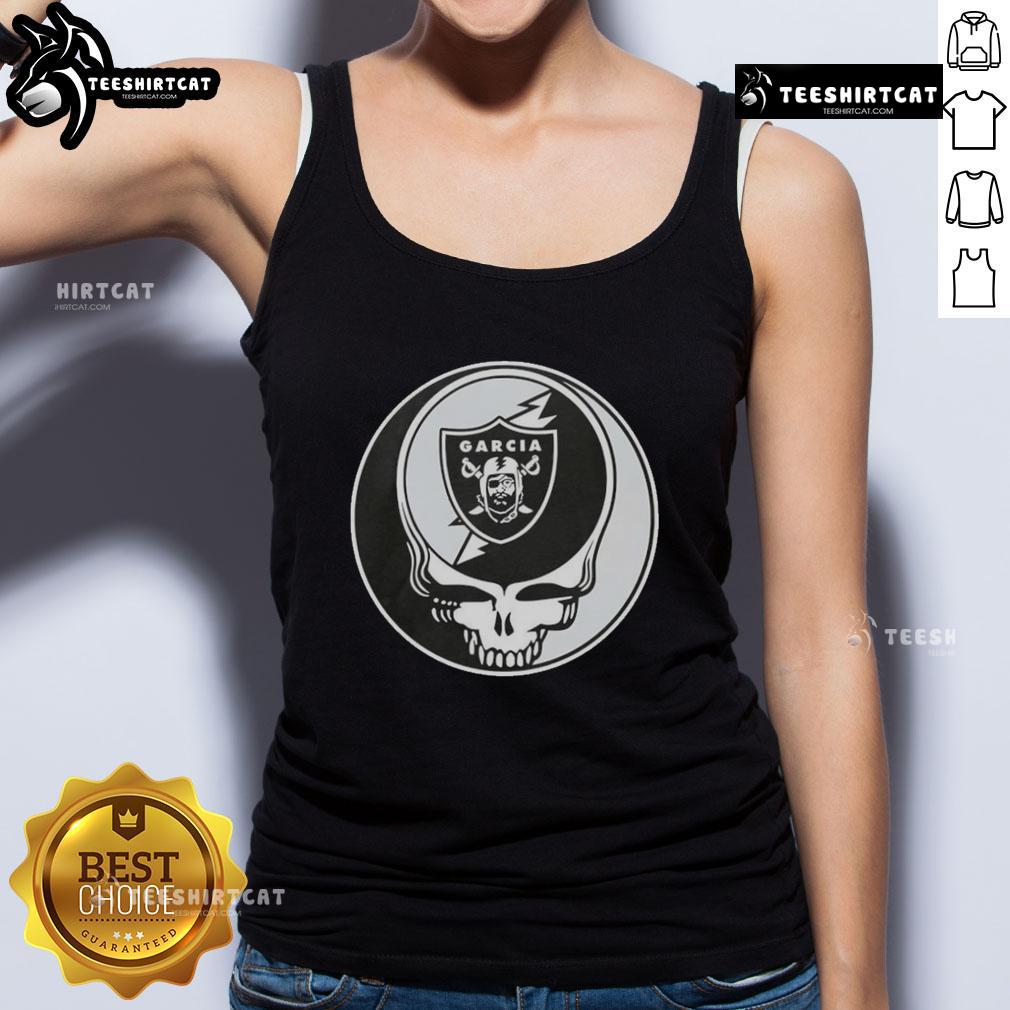 Stylish Premium NFL Oakland Raiders Grateful Dead Stealie Tank Top featuring vibrant graphics and a comfortable fit.