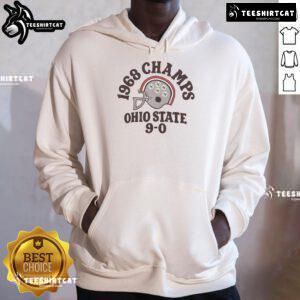 Alt Text: Premium Ohio State National Champs 1968 9-0 hoodie featuring classic team colors and logo for fans and collectors.