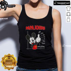 Premium Papa John's x Mickey Fluff Off You Me Us This That Everything Tank Top featuring vibrant, stylish graphics.