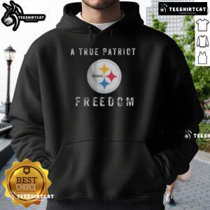 Premium Pittsburgh Steelers Football hoodie celebrating true patriotism and freedom, perfect for fans and any occasion.