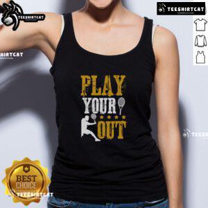 Premium Play Your Out Tennis Tank Top in vibrant colors, designed for comfort and performance on the court.
