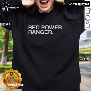 Premium Red Power Ranger Indiana Hoosiers sweatshirt featuring vibrant colors and comfortable fit for fans.