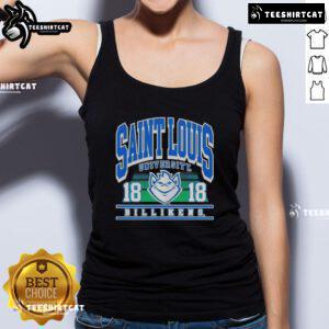 Premium Saint Louis University Billikens Est 1818 tank top in navy blue, showcasing school spirit and style.