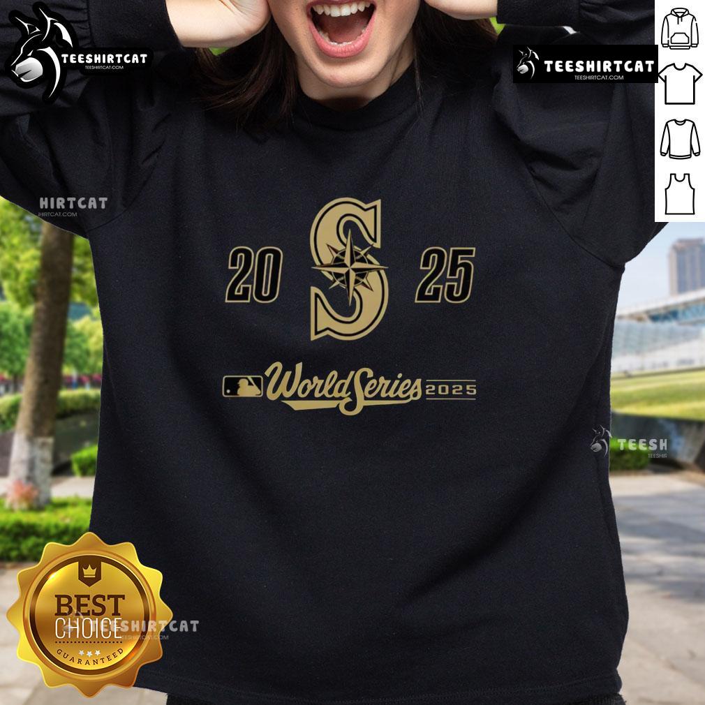Premium Seattle Mariners 2025 World Series sweatshirt featuring team logo and vibrant colors, perfect for fans.