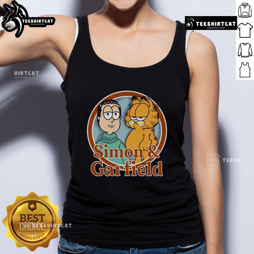 Premium Simon & Garfield Tank Top featuring vibrant graphics and a comfortable fit, perfect for casual summer wear.
