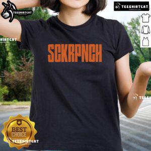 Premium Suckerpunch All Time Low Ladies Tee in black, featuring vibrant graphic design for stylish casual wear.