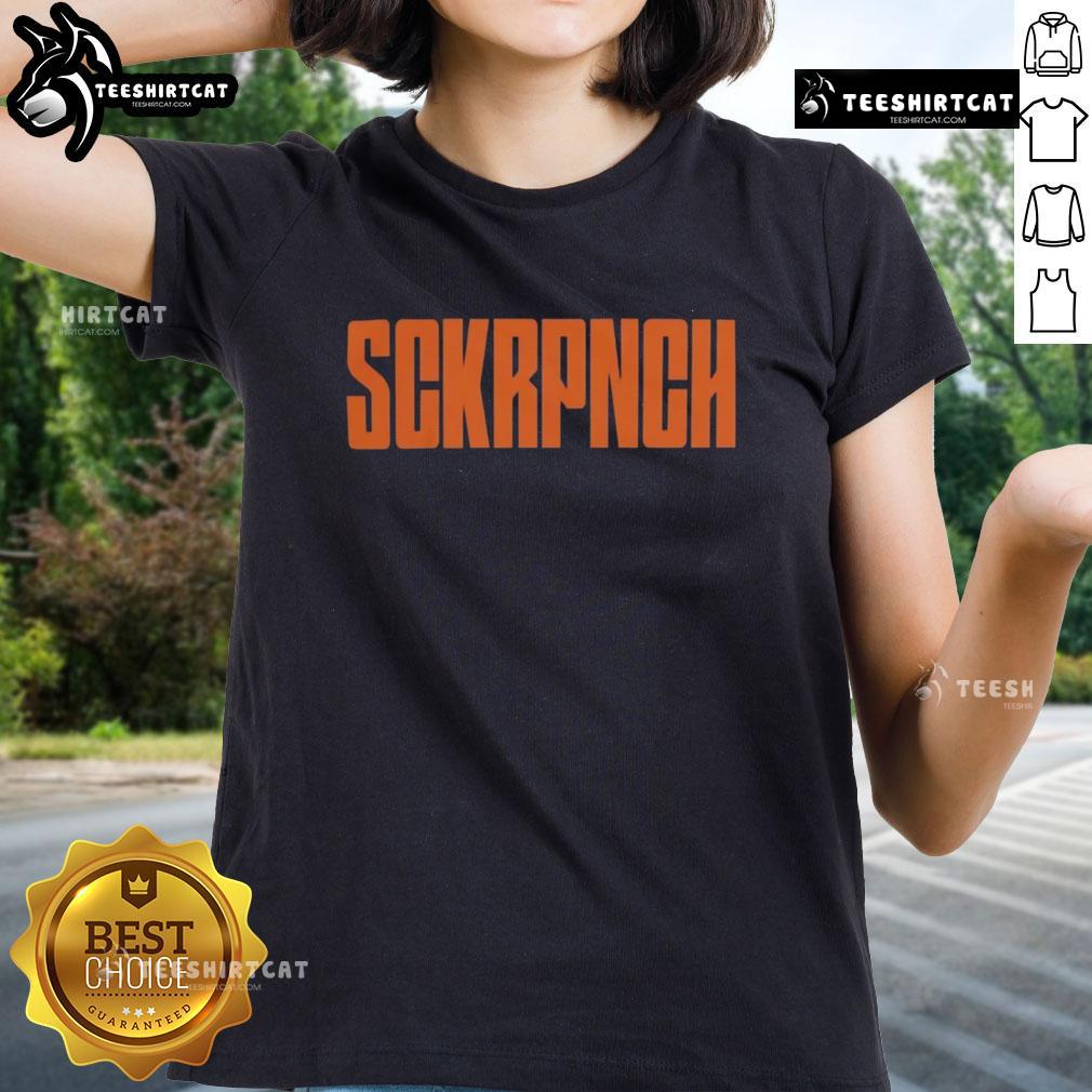 Premium Suckerpunch All Time Low Ladies Tee in black, featuring vibrant graphic design for stylish casual wear.