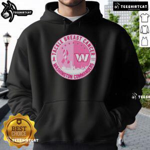 Premium Tackle Breast Cancer Washington Commanders hoodie featuring a skyline design, perfect for fans and cancer awareness.