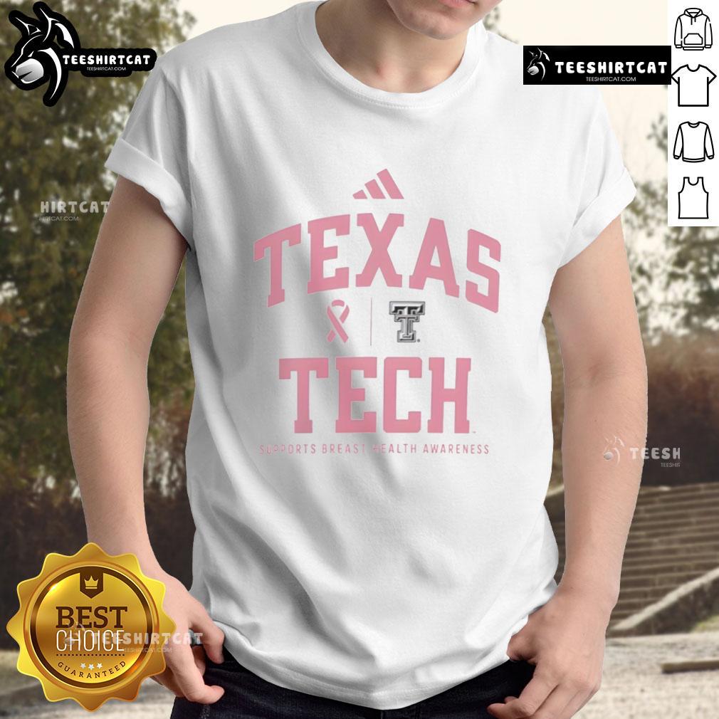 Premium Texas Tech Red Raiders Sideline 2025 Breast Cancer Health Awareness T-Shirt in vibrant team colors, promoting awareness.