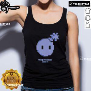 Alt Text: Premium The Hundreds X Meebits Pixel Tank Top featuring vibrant pixel art and a stylish design for casual wear.
