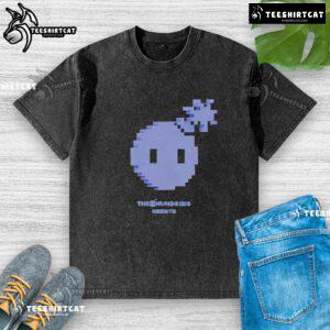 Alt Text: Premium The Hundreds X Meebits Pixel Washed T-Shirt featuring a vibrant graphic design on a soft fabric background.