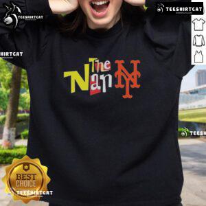 Premium The Nanny New York Mets sweatshirt featuring vibrant team colors and classic design for fans.