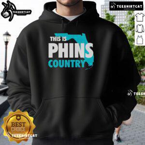 Premium This Is Phins Country Hoodie in navy, featuring a stylish design perfect for Miami Dolphins fans.
