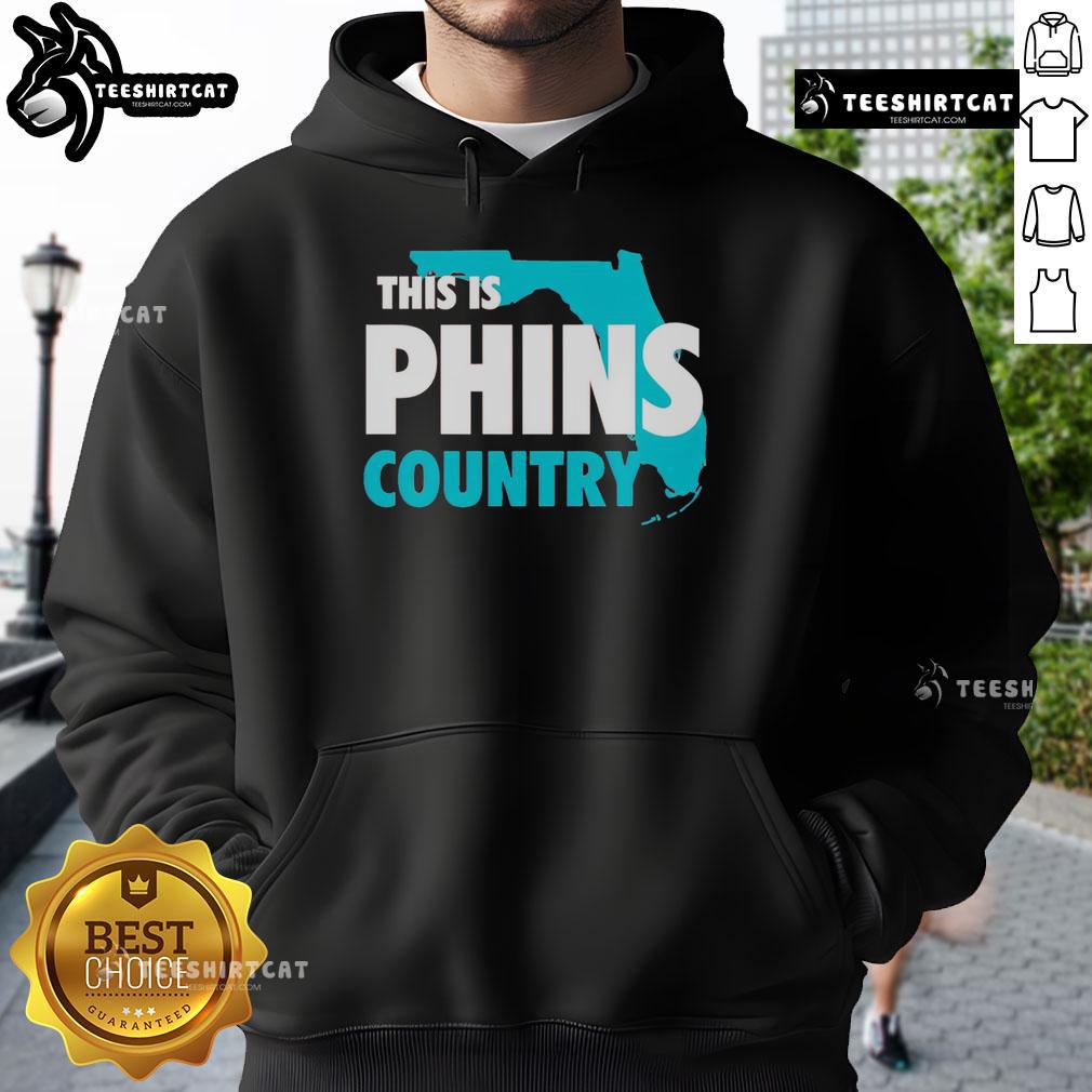 Premium This Is Phins Country Hoodie in navy, featuring a stylish design perfect for Miami Dolphins fans.