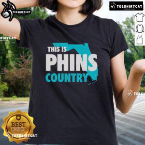 Premium Phins Country ladies tee in vibrant colors, showcasing a stylish design perfect for fans of Phins Country.