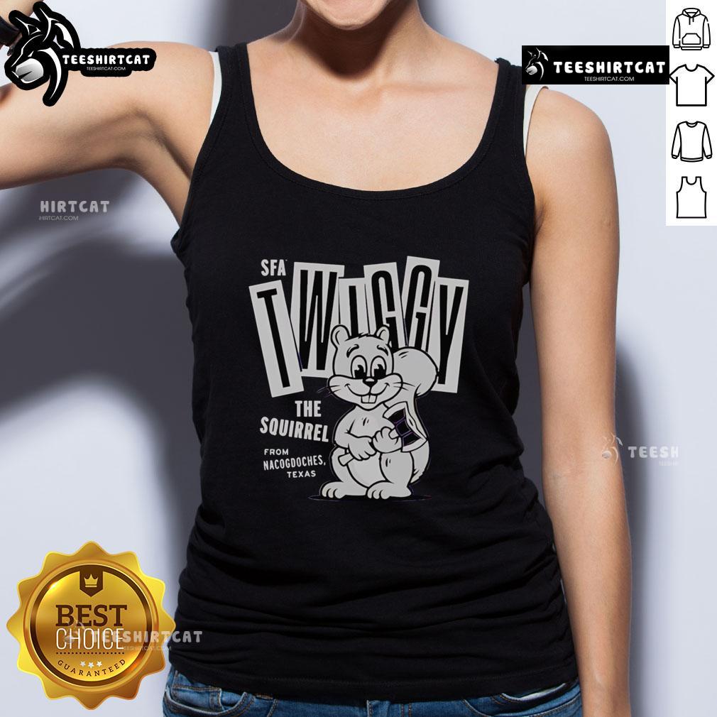 Premium Twiggy The Campus Squirrel Tank Top featuring a playful squirrel design on a stylish tank for casual wear.