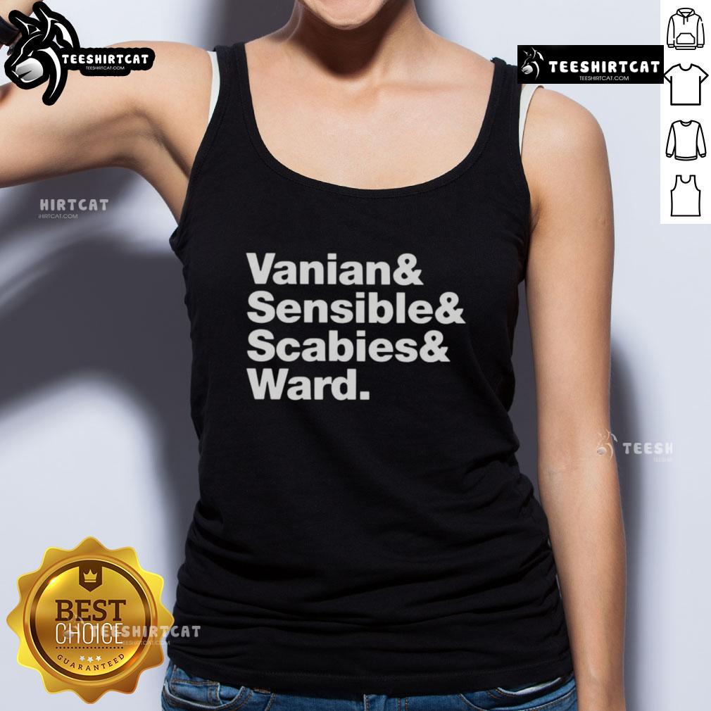 Premium Vanian Sensible Scabies Ward tank top featuring a stylish design perfect for casual wear.