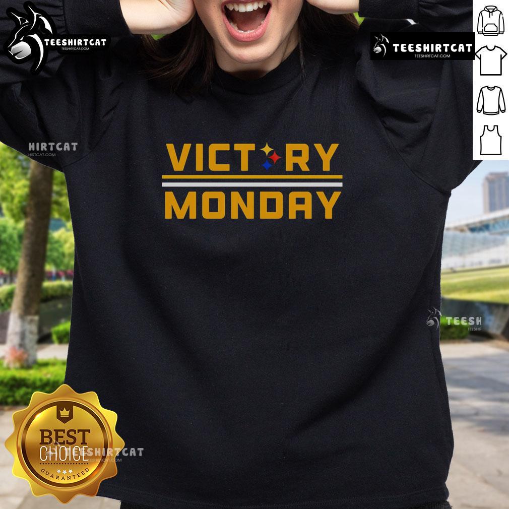 Premium Victory Monday Pittsburgh Steelers Sweatshirt featuring bold team logo and comfortable design for fans.