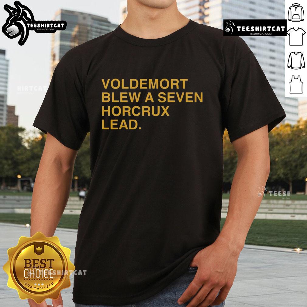 Premium Voldemort Blew A Seven Horcrux Lead T-Shirt featuring a unique design inspired by the Harry Potter series.
