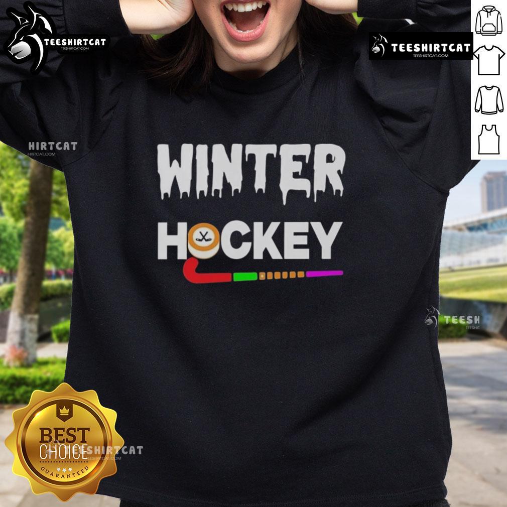 Premium Winter Hockey Logo Sweatshirt featuring a stylish design and warm fabric, perfect for hockey fans.