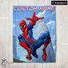 Pretty Awesome Spider Man City Swing Blanket Fleece Customized Blanket
