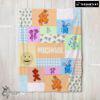Pretty Bear In The Big Blue House Characters Patchwork Blanket Fleece Customized Blanket