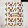 Pretty Bear In The Big Blue House Cute Character Blanket Fleece Customized Blanket