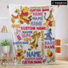 Pretty Cartoon Disney Winnie The Pooh With Friends Blanket Fleece Customized Blanket