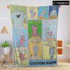 Pretty Cartoon Elephant & Piggie Blanket Fleece Customized Blanket