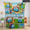 Pretty Cartoon Leo The Truck With Friends Blanket Fleece Throw Customized Blanket
