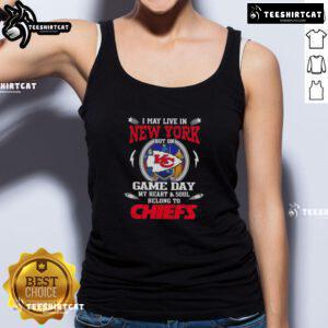 Stylish Kansas City Chiefs tank top for game day, perfect for showing team spirit while living in New York.