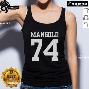 Pretty New York Jets Nick Mangold 74 tank top featuring vibrant team colors and bold player graphics.