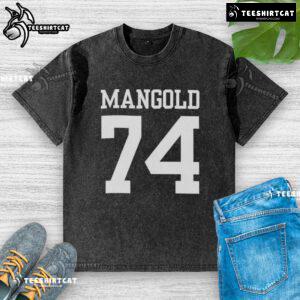 Pretty New York Jets Nick Mangold washed t-shirt in green, perfect for fans and game day attire.