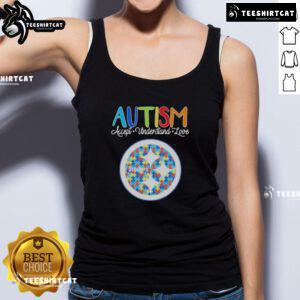 Pretty Pittsburgh Steelers Autism Accept Understand Love tank top in vibrant colors, showcasing team spirit and support for autism.