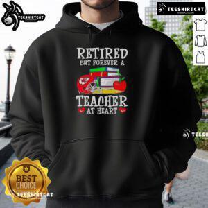 Pretty retired but forever a teacher at heart in a Kansas City Chiefs football hoodie, showcasing team pride and passion.