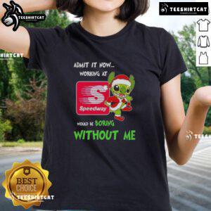 Pretty Stitch Admit It Now Ladies Tee - Fun graphic shirt perfect for Speedway fans, adding excitement to every workday.