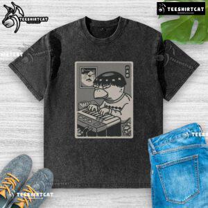 Alt Text: Pretty Yokai Synths Japanese Retro Washed T-Shirt featuring vibrant yokai graphics on a soft, vintage-style fabric.