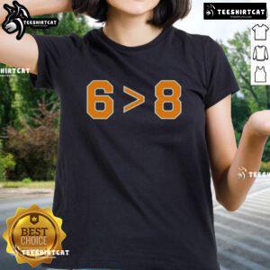 Top 6-8 Tennessee Volunteers football ladies' tee showcasing team colors and logo, perfect for female fans.