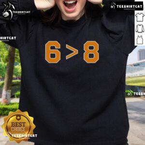 Top 6-8 Tennessee Volunteers football sweatshirt in vibrant orange, showcasing team spirit and comfort for fans.