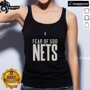 Top Brooklyn Nets NBA Fear of God tank top featuring a stylish design, perfect for fans and casual wear.