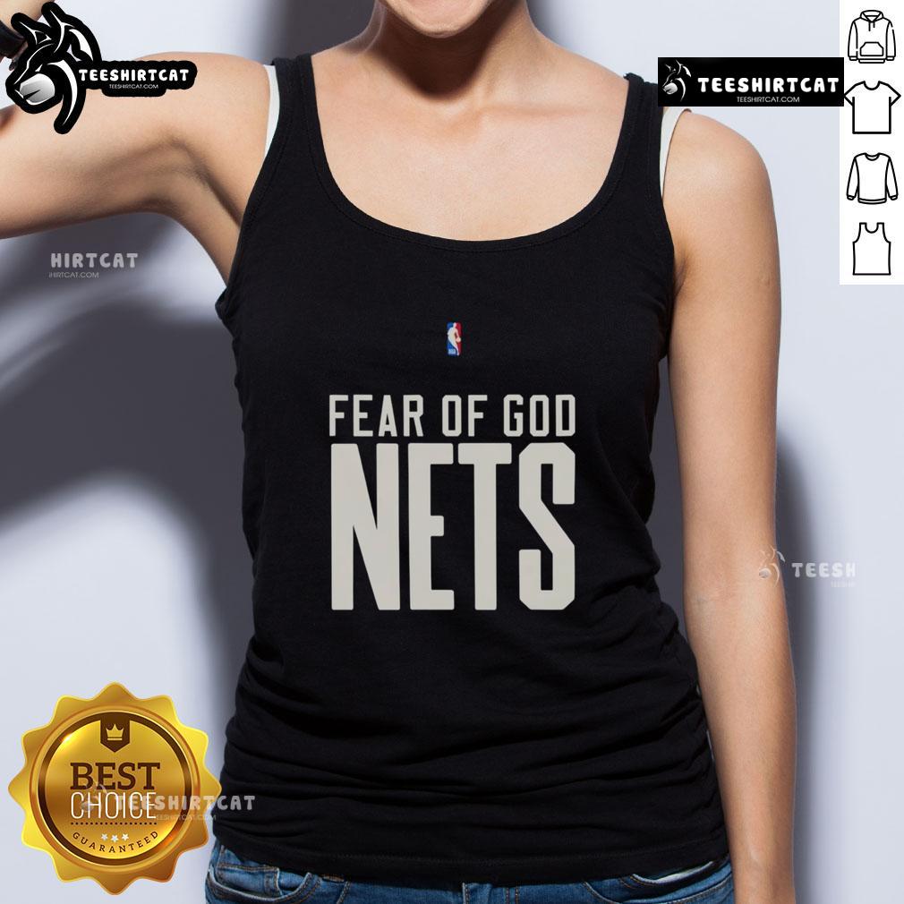 Top Brooklyn Nets NBA Fear of God tank top featuring a stylish design, perfect for fans and casual wear.