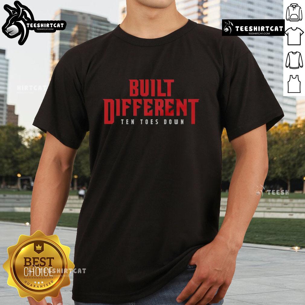 Top Built Different Ten Toes Down T-Shirt featuring bold graphic design and comfortable fit for everyday wear.