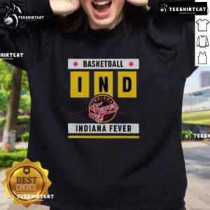 Top Indiana Fever basketball skyline sweatshirt featuring vibrant team colors and design, perfect for fans.